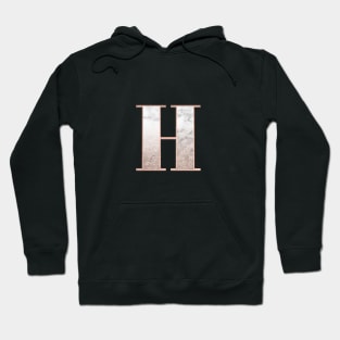 Monogram rose gold glitter marble H Hoodie